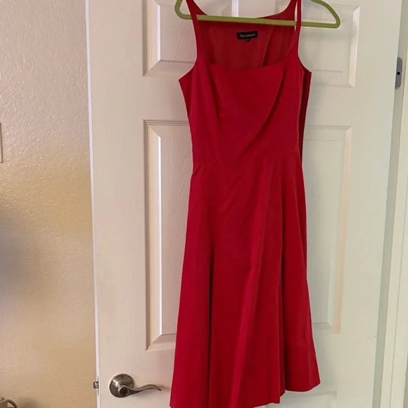 TARA JARMON Stunning Red Midi Dress